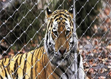 Animal Diamond Wire Mesh Fencing , Flexible Stainless Steel Tiger Wire Mesh