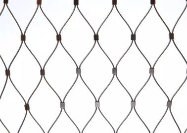 SS304 316 Cable Mesh Net / Steel Cable Netting Fence For Tensile Project