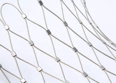 SS304 316 Cable Mesh Net / Steel Cable Netting Fence For Tensile Project