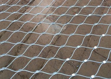 SS304 316 Cable Mesh Net / Steel Cable Netting Fence For Tensile Project